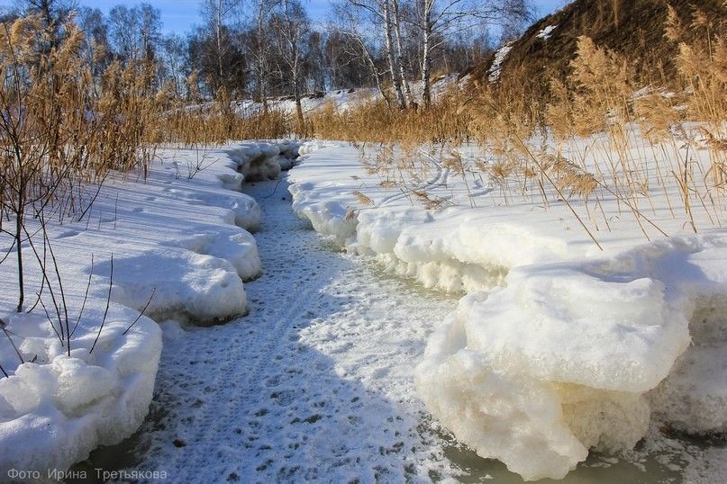 Пешеходная/лыжная прогулка по руслу реки Утяк. Гидротехнические сооружения на реке Утяк. - фото